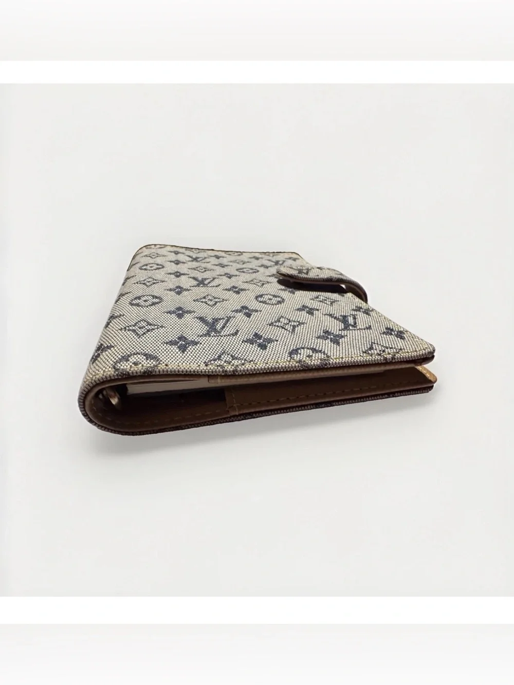 LOUIS VUITTON PM Agenda Cover Mini Lin Canvas Blue Denim